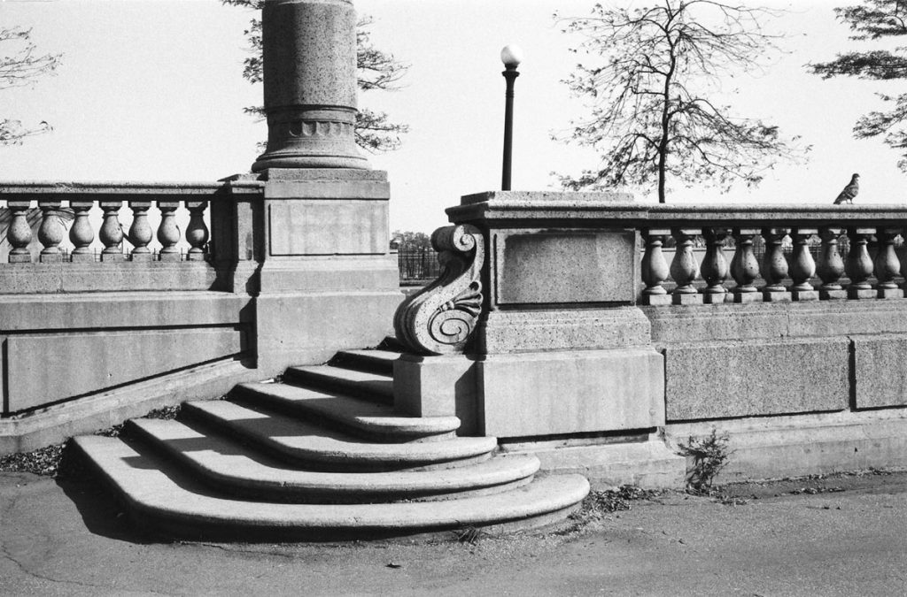 Enrico Natali: Grant Park Stairs and Pigeon, Chicago