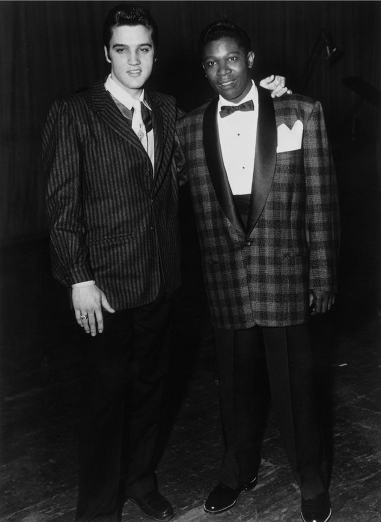 Ernest C. Withers: The Two Kings, Elvis Presley with B.B. King at WDIA Goodwill Review, December 7, 1957
